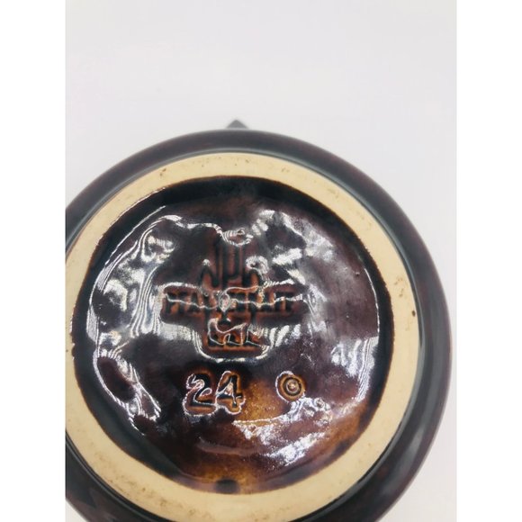 Vintage Pfaltzgraff brown drip open handle ceramic creamer. - Picture 8 of 11